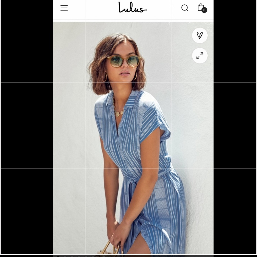 Lulus Lush blue and white striped dress
